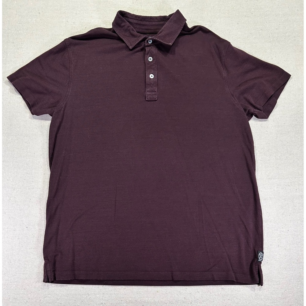 Todd‎ Snyder Mens XL Burgundy Short Sleeve Polo Shirt Maroon Tailored Quality